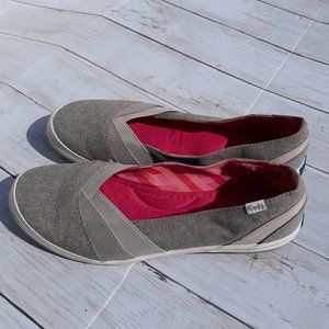 EUC Keds Ortholite Slip On Canvas Shoe Sz 8.5 Wm